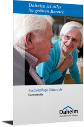 Titelseite Faltblatt Kurzzeitpflege, Dammstraße, Gütersloh