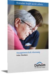 Faltblatt Hausgemeinschaft Ahornweg, Halle/Westfalen