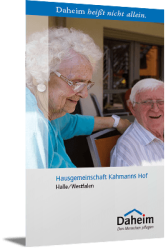 Faltblatt Hausgemeinschaft Kahmanns Hof, Halle/Westfalen