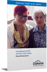Faltblatt Hausgemeinschaft Heinrich-Püts-Sraße, Rheda-Wiedenbrück